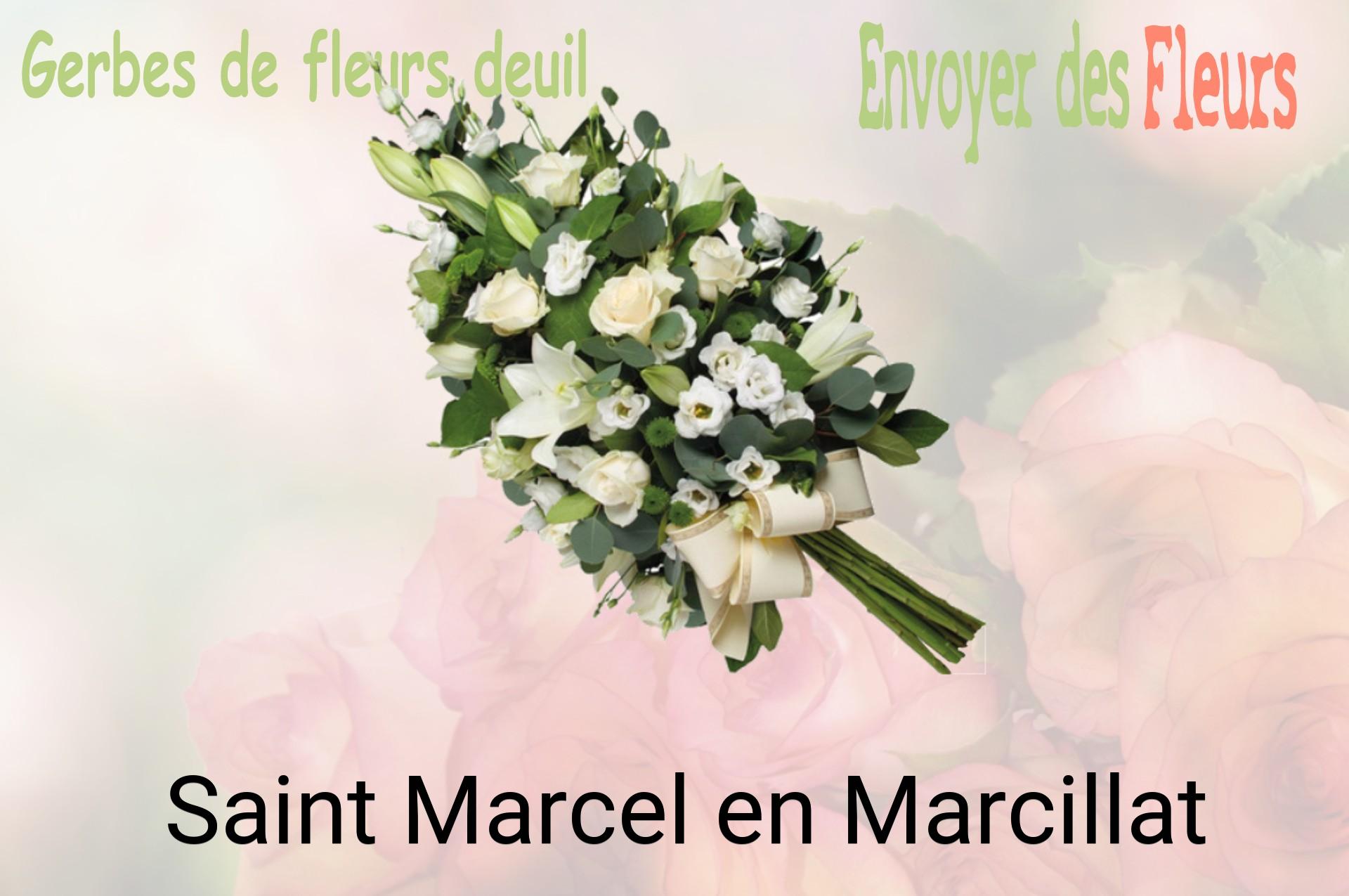 Gerbe de fleurs de deuil livrée à Saint-Marcel-en-Marcillat